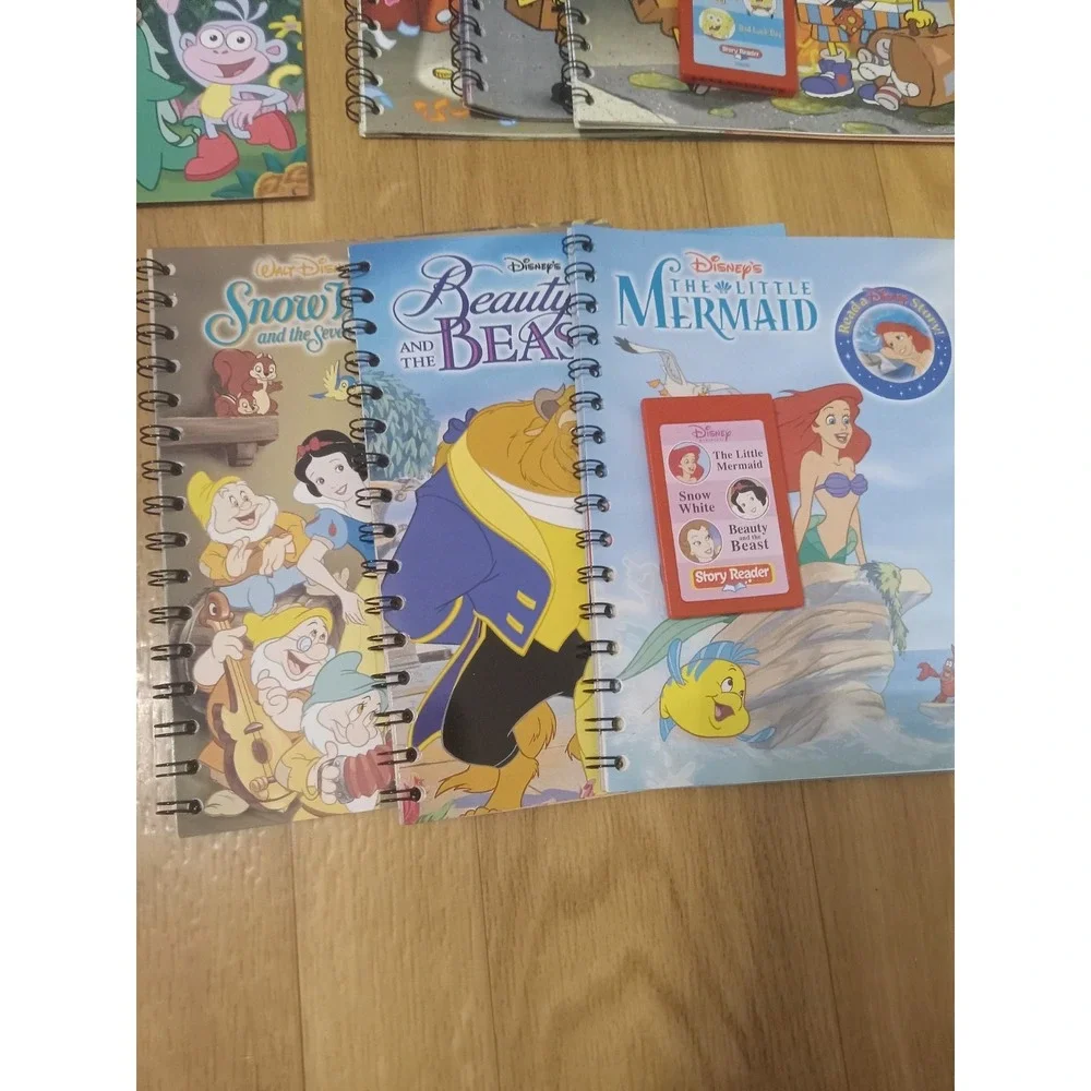 Vintage Children's Electric Story Reader System  SpongeBob Nemo 11 Books Cartrid